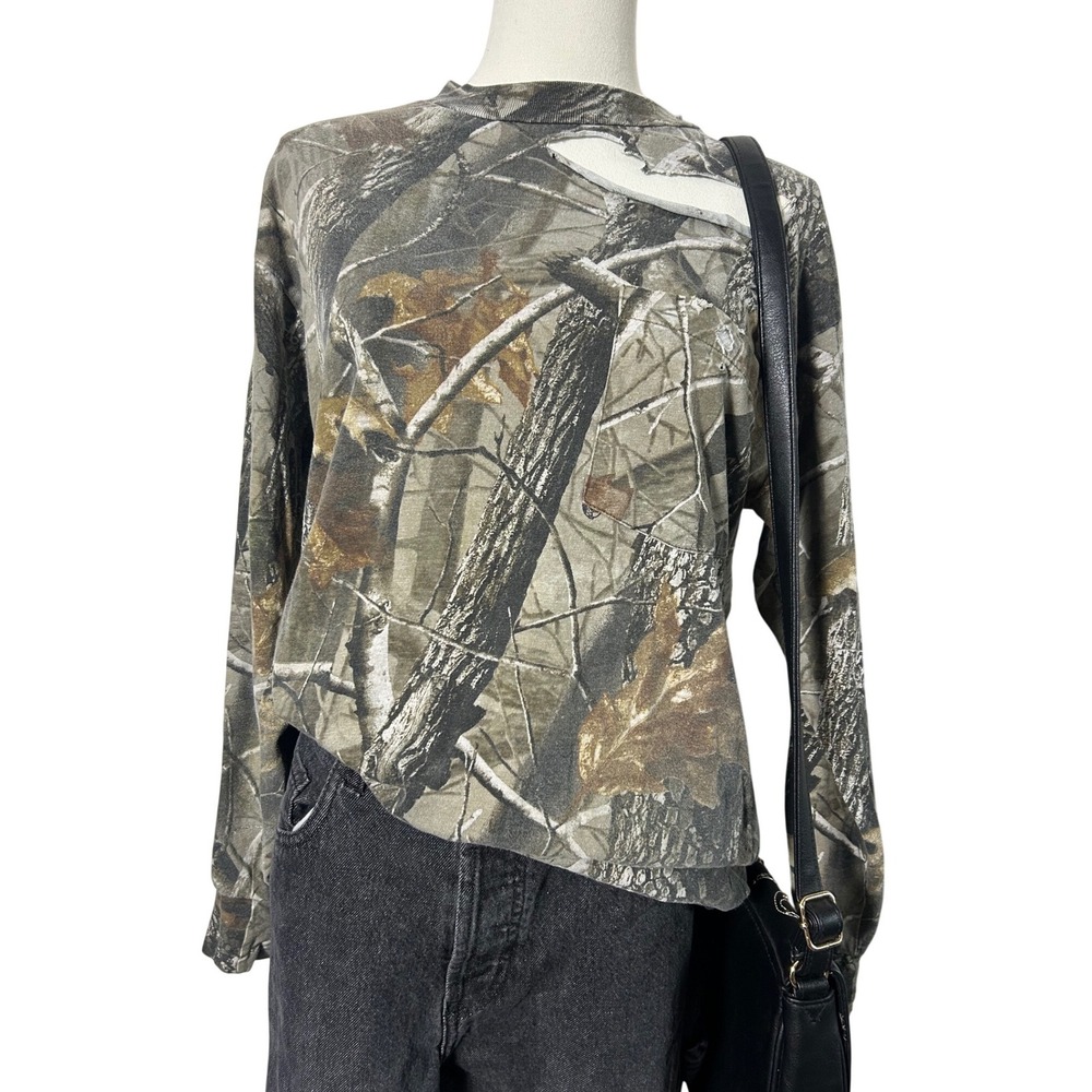 vintage‎ wrangler camo tee distressed 90s y2k pocket tee